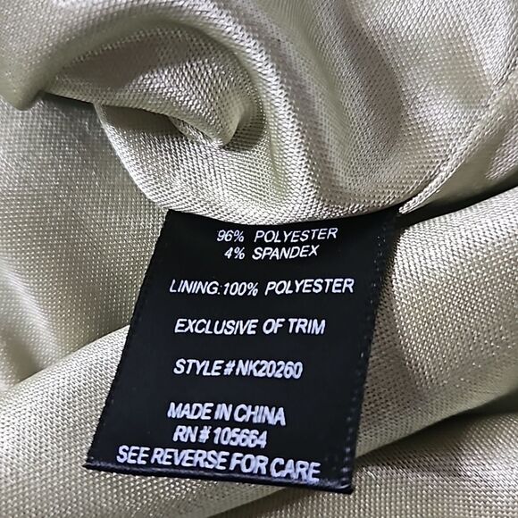 NWT Timeless Naeem Khan Chartreuse embroidered dress size Large - Picture 11 of 14